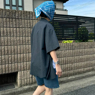 Basic Oversized Short-Sleeve Shirt