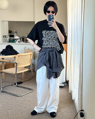 Checked hooded shirt