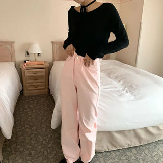 Linen straight pants