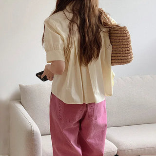 Feminine pleated blouse