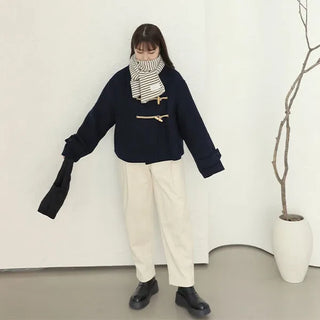 Wool double duffel coat