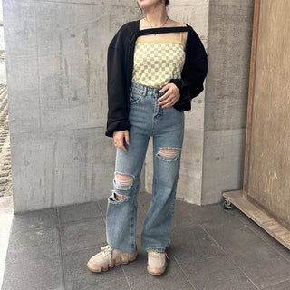 Checked camisole