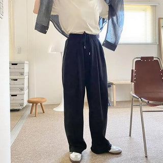 Two-pleat banding slacks