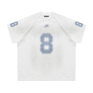 [MASONPRINCE] Combed Cotton No.8 Jersey T-Shirt