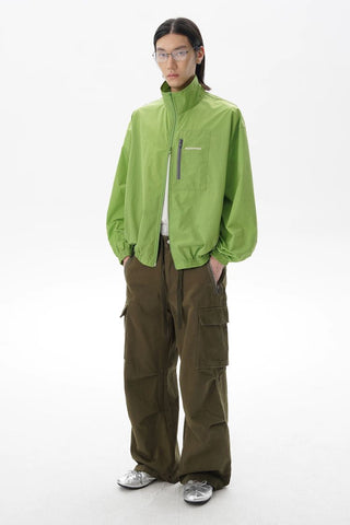 [MASONPRINCE] Lightweight Nylon Stand Collar Jacket