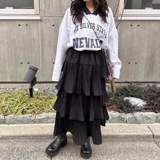 Shirred Cancan Skirt
