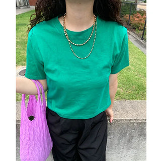 colorful cherry bomb crop t