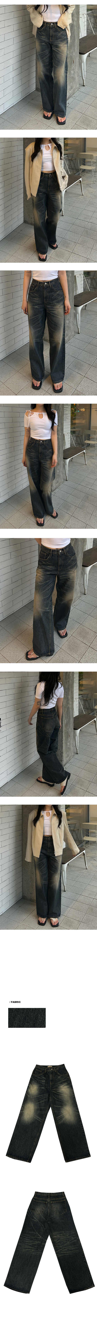 [Unisex] Washed Wide Pants