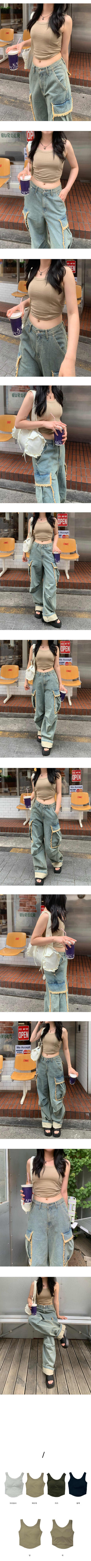 Line cap tank top (with built-in cups)