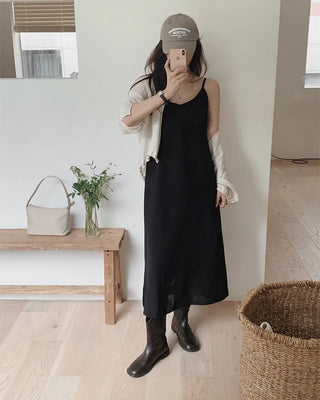 [Bustier Camisole Dress with Built-in Bra]