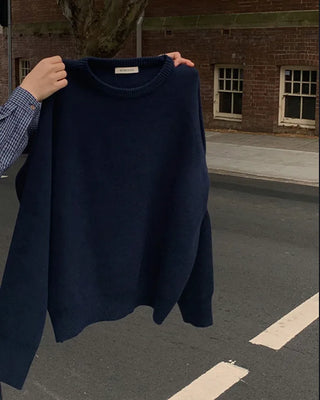 (round neck/v-neck) Soft round knit - 9 colors