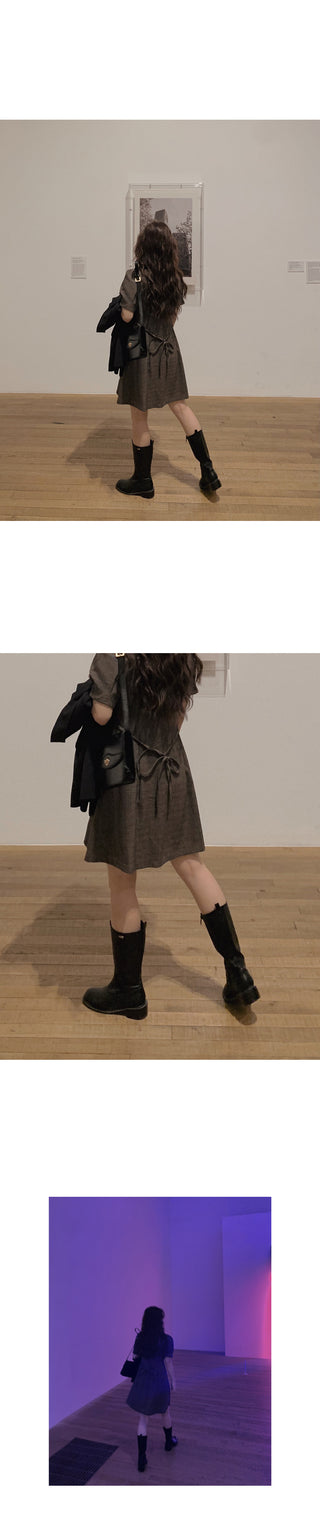 (basic/long) Checkered dress - 2 sizes