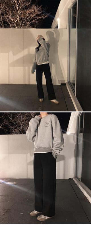 (basic/long) Fleece-lined training pants - 2 colors