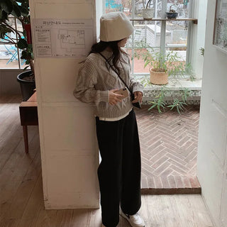 (basic/long) Fleece-lined training pants - 2 colors