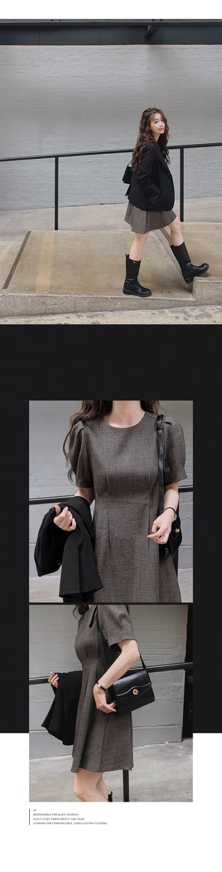 (basic/long) Checkered dress - 2 sizes