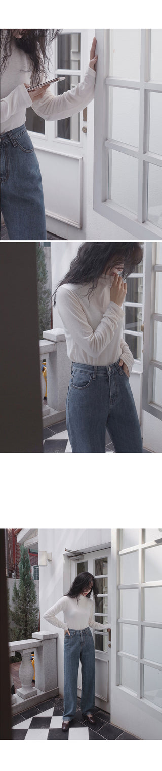 (Over 30,000 sold) Basic Turtleneck T-Shirt - 10 colors