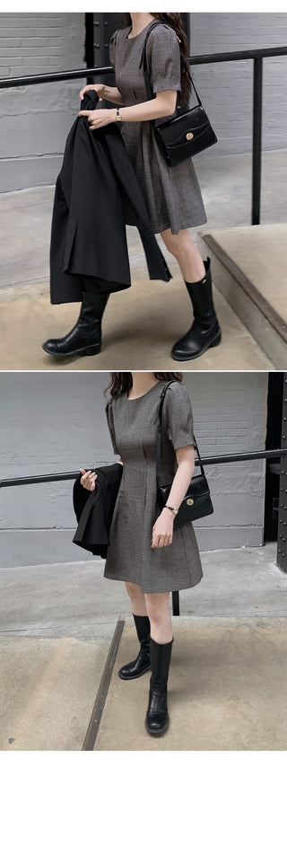 (basic/long) Checkered dress - 2 sizes
