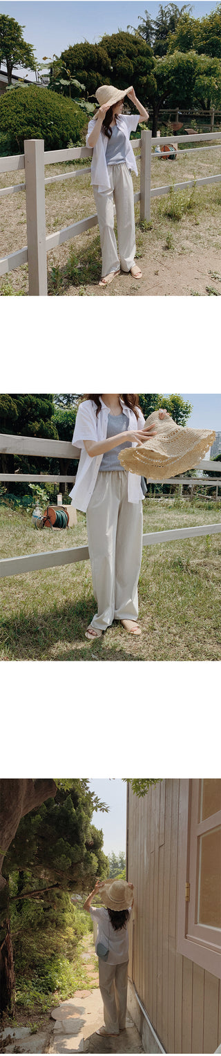 (basic/long) Cool wide pants - 4 colors