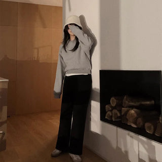 (basic/long) Fleece-lined training pants - 2 colors
