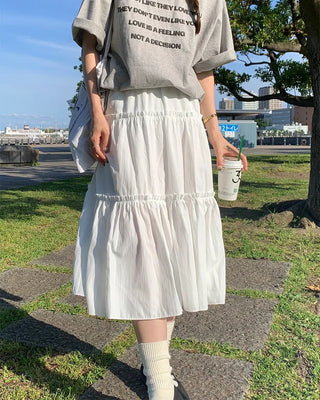 Tiered long skirt