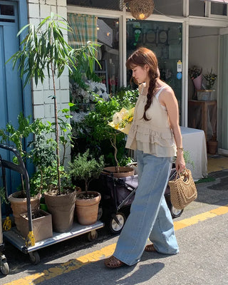 Frilled tiered blouse