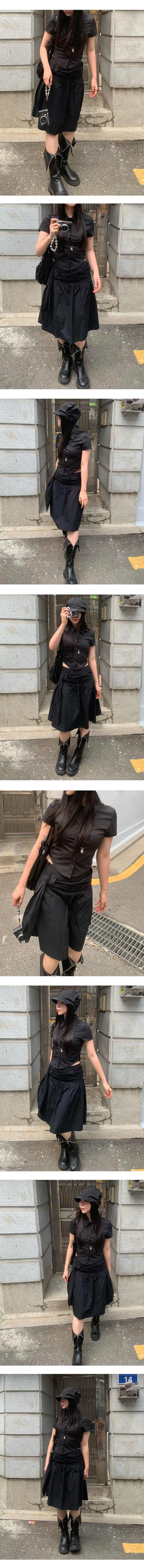 [4 colors] Light Color Crop Shirt