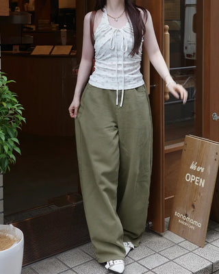 Loose-fit balloon wide pants