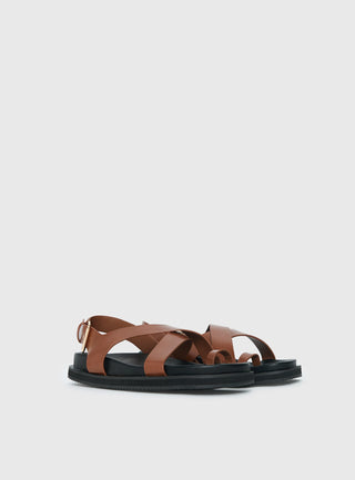 Billini Tennie Sandals Tan  Black