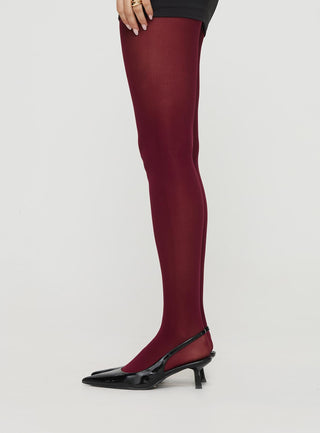Eliseo Stockings Burgundy