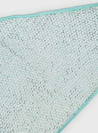 Wild Guess Sequin Netted Sarong Aqua