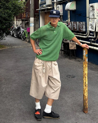 Oversized Banded Bermuda Pants
