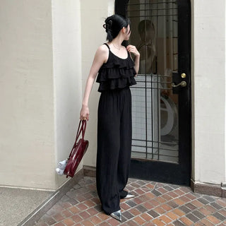 Can-can sleeveless pants set
