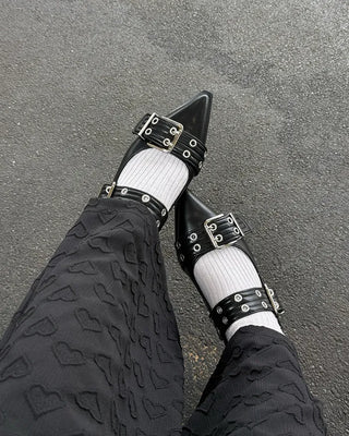Studded buckle Mary Jane
