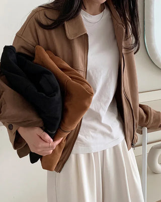 (Over 10,000 sold) (Unisex) Suede Blouson Jacket (4 colors)