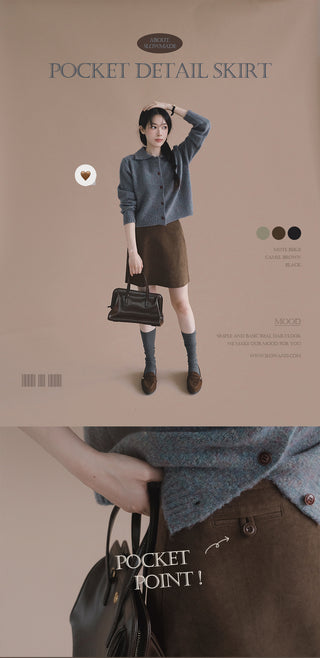 Button-point peach skirt - 3 sizes