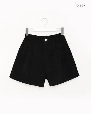 Corduroy banded shorts