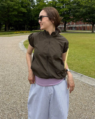 Puff Sleeve Zip-Up Windbreaker