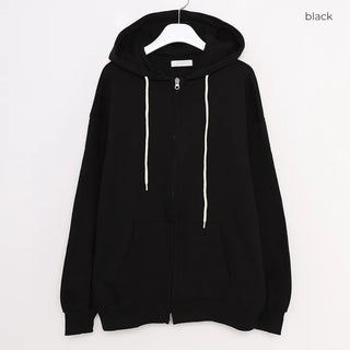 (Unisex) Plain Zip Hoodie