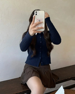 Cable Round Neck Cardigan