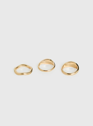 So Composed Ring Pack Gold