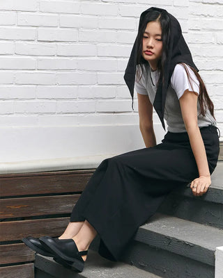 [8th Re-release] [BEST 50] [6th Re-release] (ORIGINAL) Line Cotton Scarf (black)