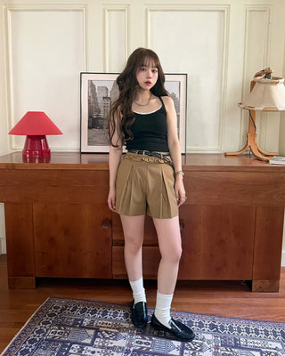 (ORIGINAL) Frill Pleated Shorts