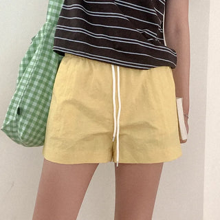 Nylon elastic shorts