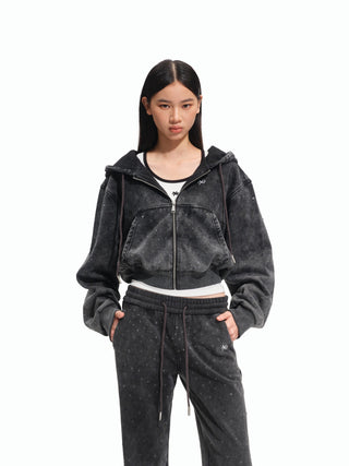 Sparkly Cropped Hoodie