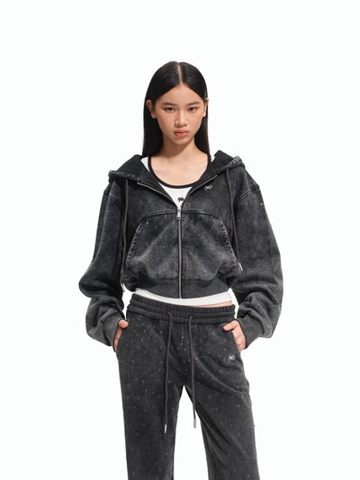 Sparkly Cropped Hoodie