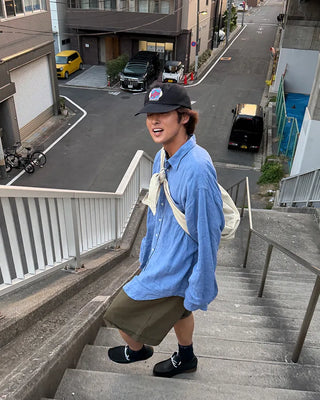Roll-up chino shorts
