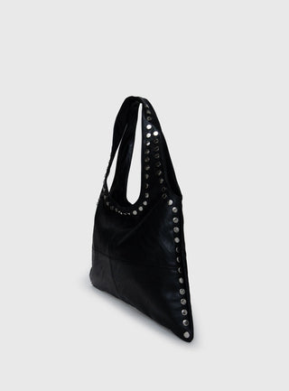 Tell The Truth Studded Bag Black  Silver