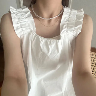 Layered pearl necklace