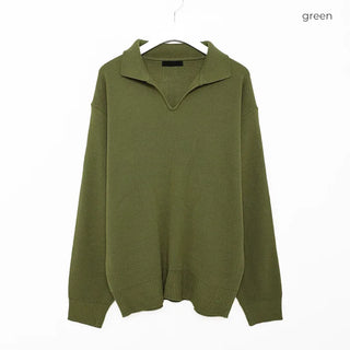 Open-collar knit