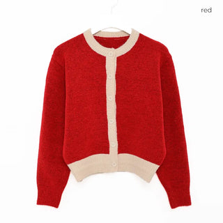 Two-tone round cardigan